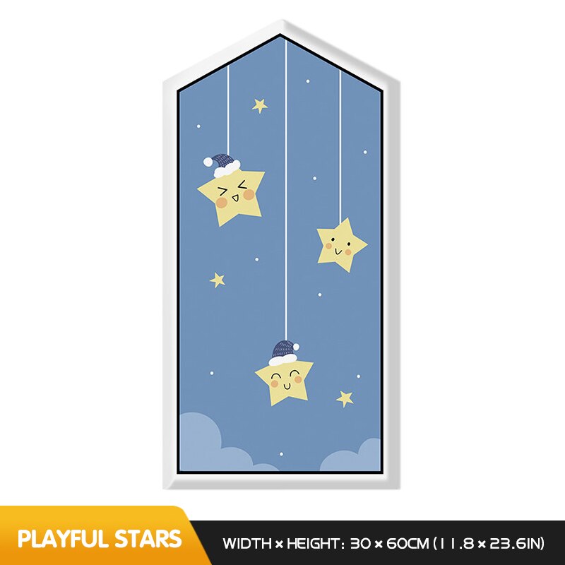 Goodnight Stars Kids Wall Padded Safety Cushions-ChandeliersDecor