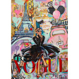 Graffiti Art Hepburn Canvas Wall Art-ChandeliersDecor