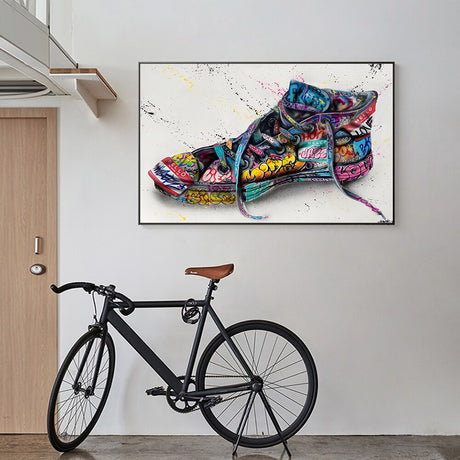 Graffiti Artwork Sneakers Canvas Wall Art-ChandeliersDecor