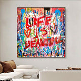 Graffiti Follow Your Dreams Canvas Wall Art