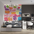 Graffiti Wallpaper Mural: Vibrant and Unique Designs-ChandeliersDecor.com