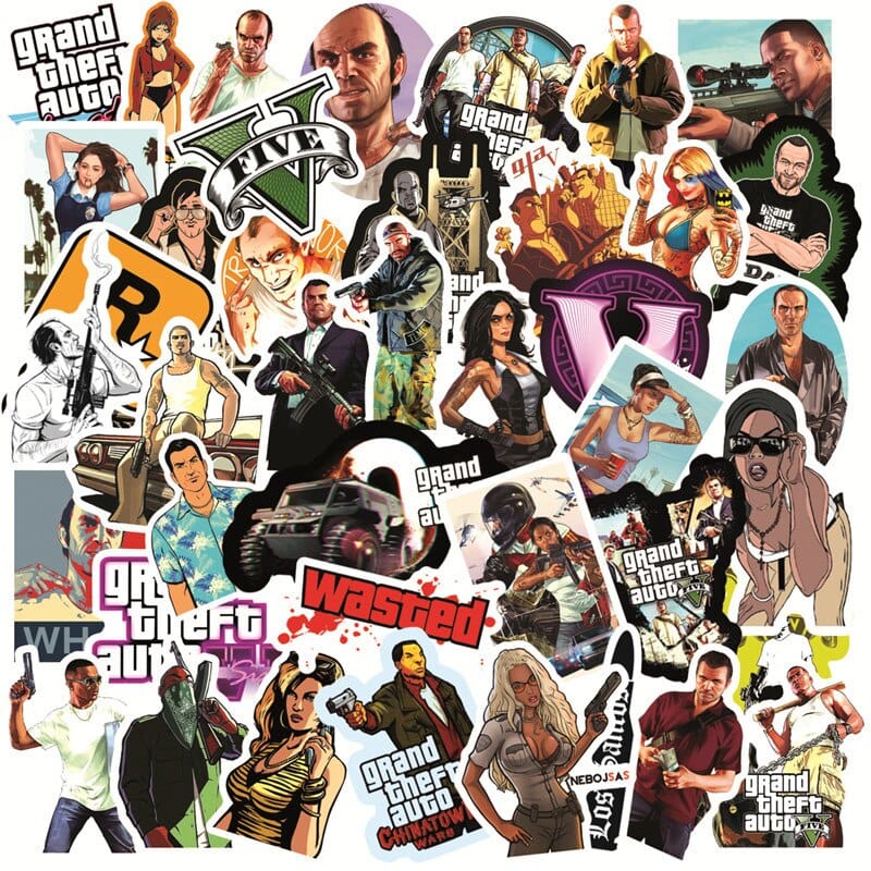 Grand Theft Auto GTA Stickers: Official Game Merchandise-ChandeliersDecor