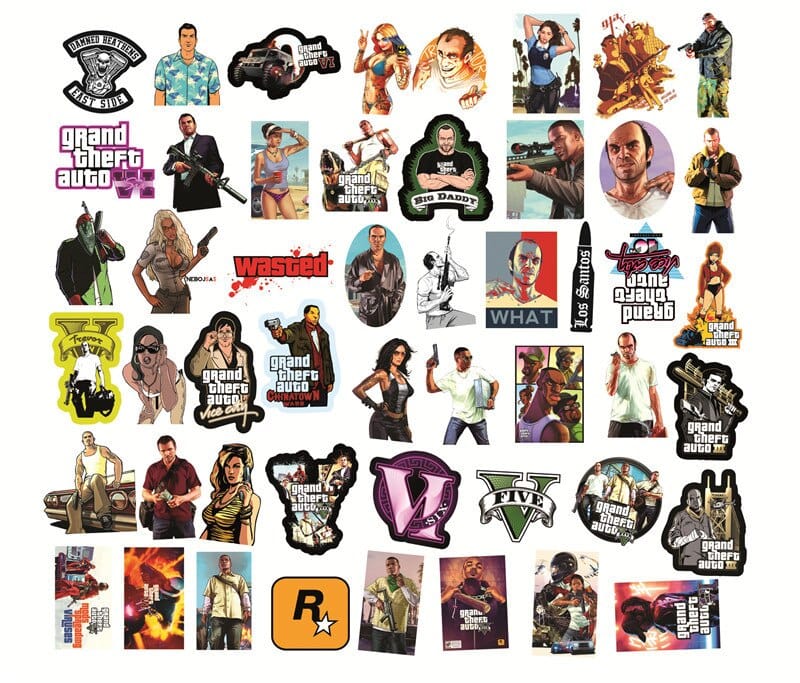 Grand Theft Auto GTA Stickers: Official Game Merchandise-ChandeliersDecor