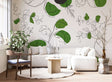 Green Leaf Wallpaper Mural: Transform Your Room with Style-ChandeliersDecor.com