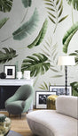 Green Leaves Kind Wallpaper Mural-ChandeliersDecor.com
