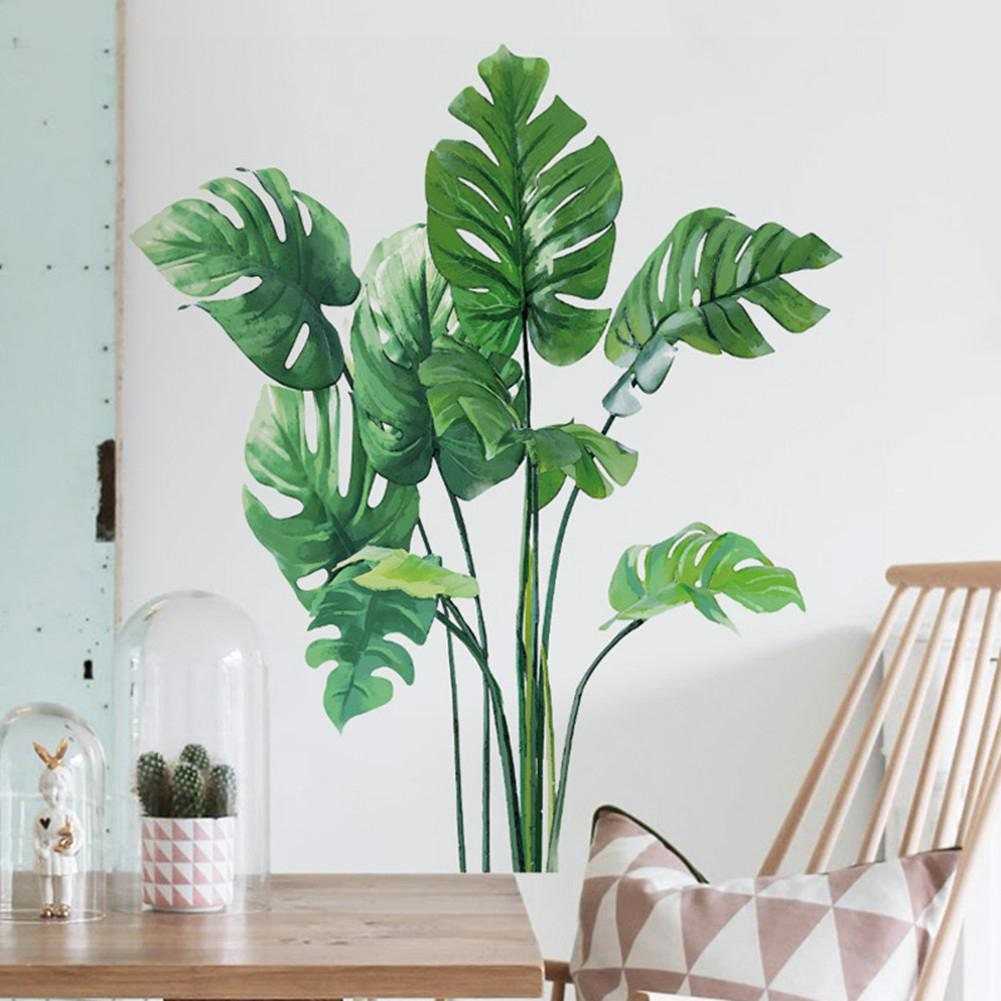 Green Leaves Plant Theme - Tropical Wall Decal