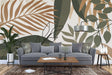 Green Leaves Wallpaper Mural - Transform Your Space-ChandeliersDecor.com