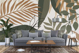 Green Leaves Wallpaper Mural - Transform Your Space-ChandeliersDecor.com
