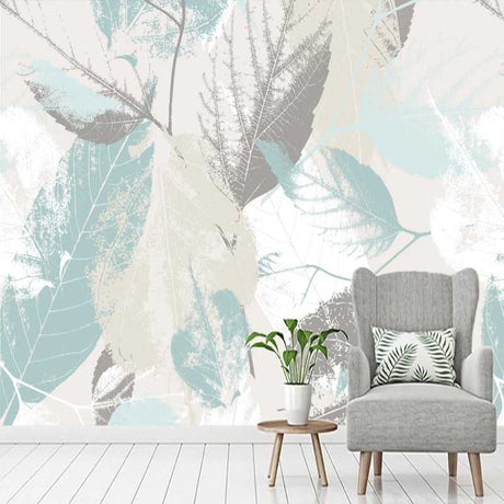 Green Shade Leaves Wallpaper for Home Wall Decor-ChandeliersDecor