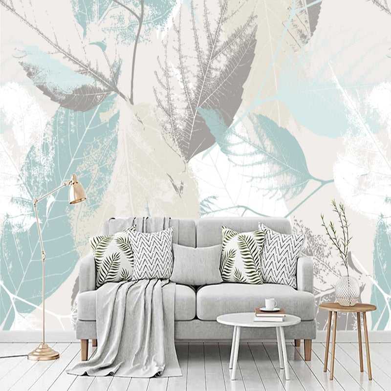 Green Shade Leaves Wallpaper for Home Wall Decor-ChandeliersDecor