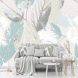 Green Shade Leaves Wallpaper for Home Wall Decor-ChandeliersDecor