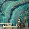 Green Stone Design Theme: Marble Wallpaper Mural-ChandeliersDecor.com