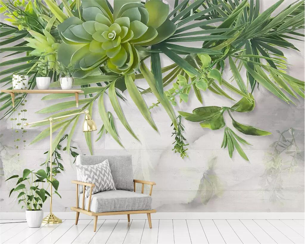 Greenery Wallpaper Mural: Effortless Nature-Inspired Beauty-ChandeliersDecor