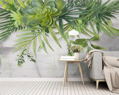 Greenery Wallpaper Mural: Effortless Nature-Inspired Beauty-ChandeliersDecor