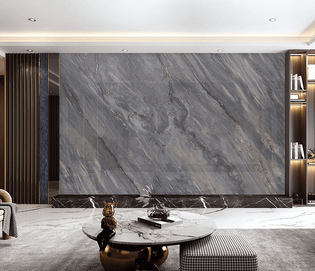 Grey Fog Stone Design - Marble Wallpaper Murals-ChandeliersDecor.com