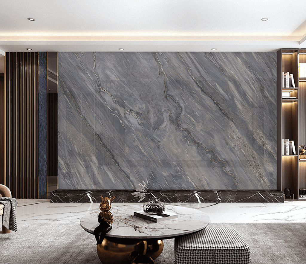 Grey Fog Stone Design - Marble Wallpaper Murals-ChandeliersDecor