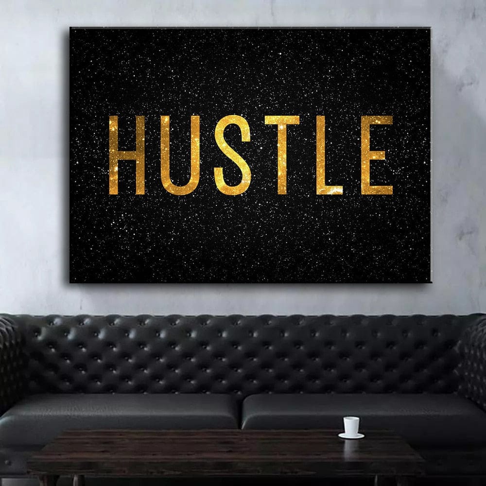 Grind Hustle Success Motivational Posters Canvas Wall Art-ChandeliersDecor