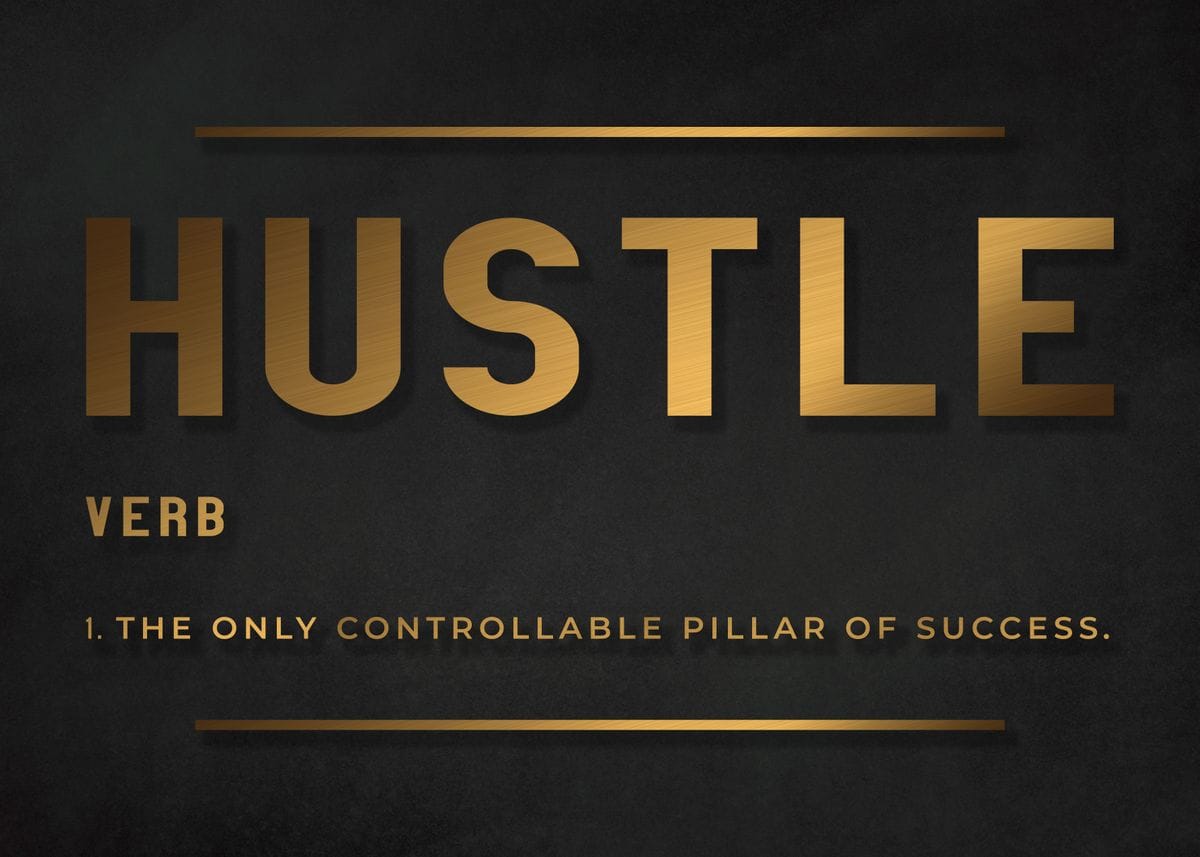 Grind Hustle Success Motivational Posters Canvas Wall Art-ChandeliersDecor