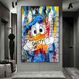 Guilty of Love: Donald Duck Canvas Wall Art-ChandeliersDecor