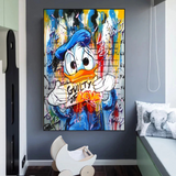 Guilty of Love: Donald Duck Canvas Wall Art-ChandeliersDecor