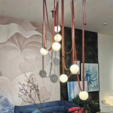 Hanging Belt Globes Chandelier-ChandeliersDecor