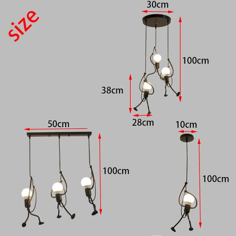 Hangman Climbing Pendant Lamp-ChandeliersDecor