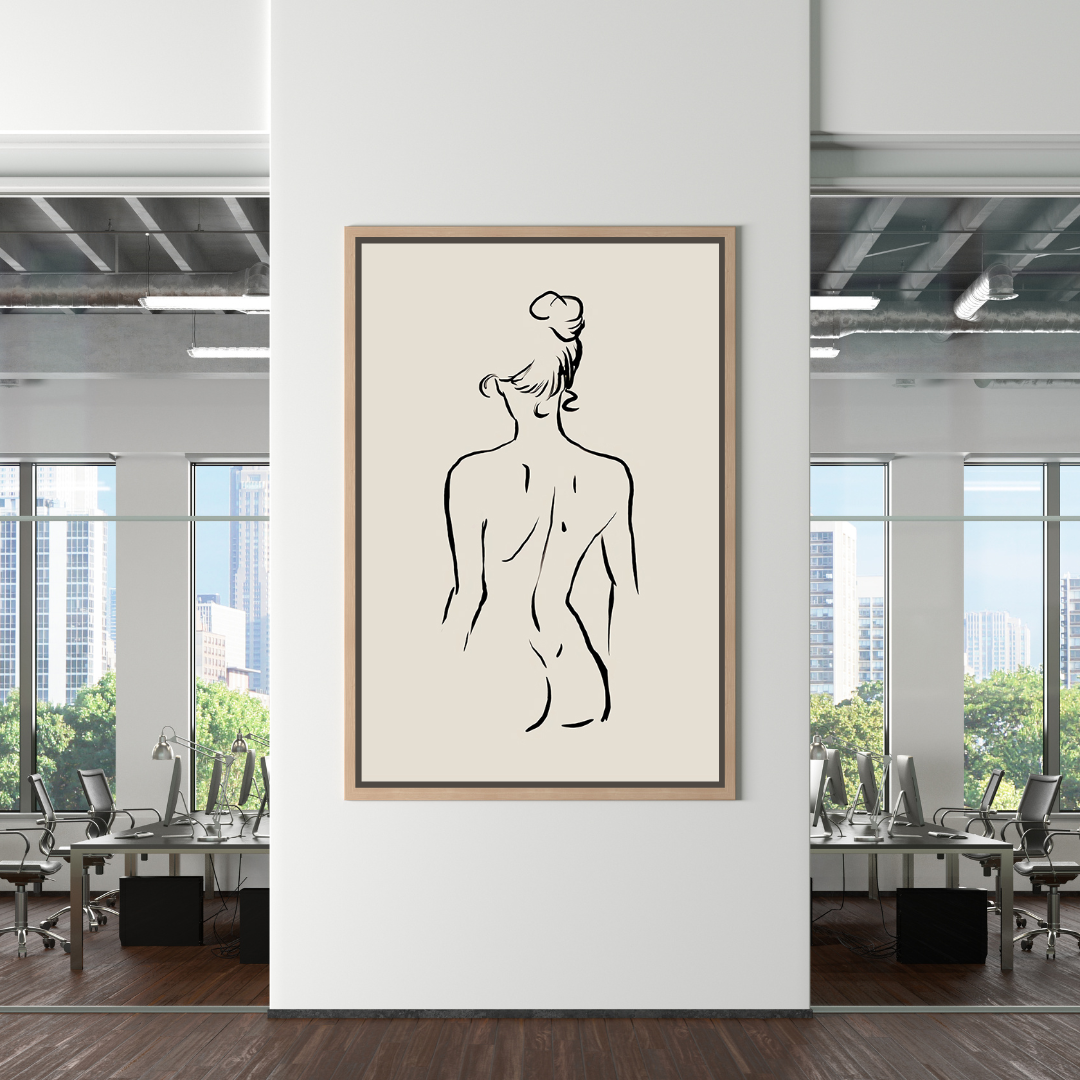 Henri Matisse Body Line Leaf Boho Schwarz Beige Leinwand Wandkunst