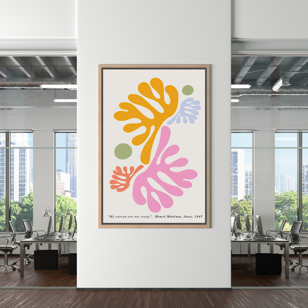 Henri Matisse Boho My Curves are not Crazy Canvas Wall Art-ChandeliersDecor
