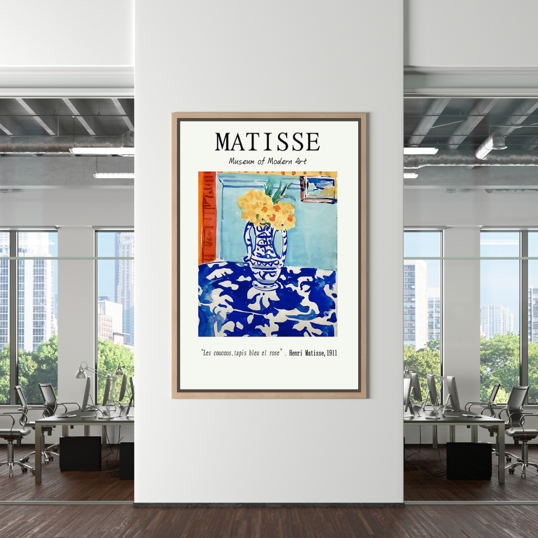 Henri Matisse Les Coucous Art - Tapis Blei el rose-ChandeliersDecor