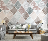 Hexagonal Geometric Pattern Wallpaper Murals-ChandeliersDecor