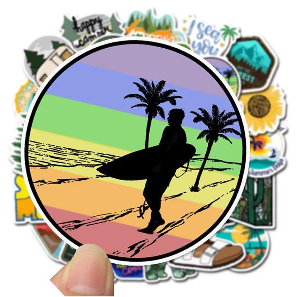 Hiking Camping Stickers Pack: Explore the Outdoors-ChandeliersDecor