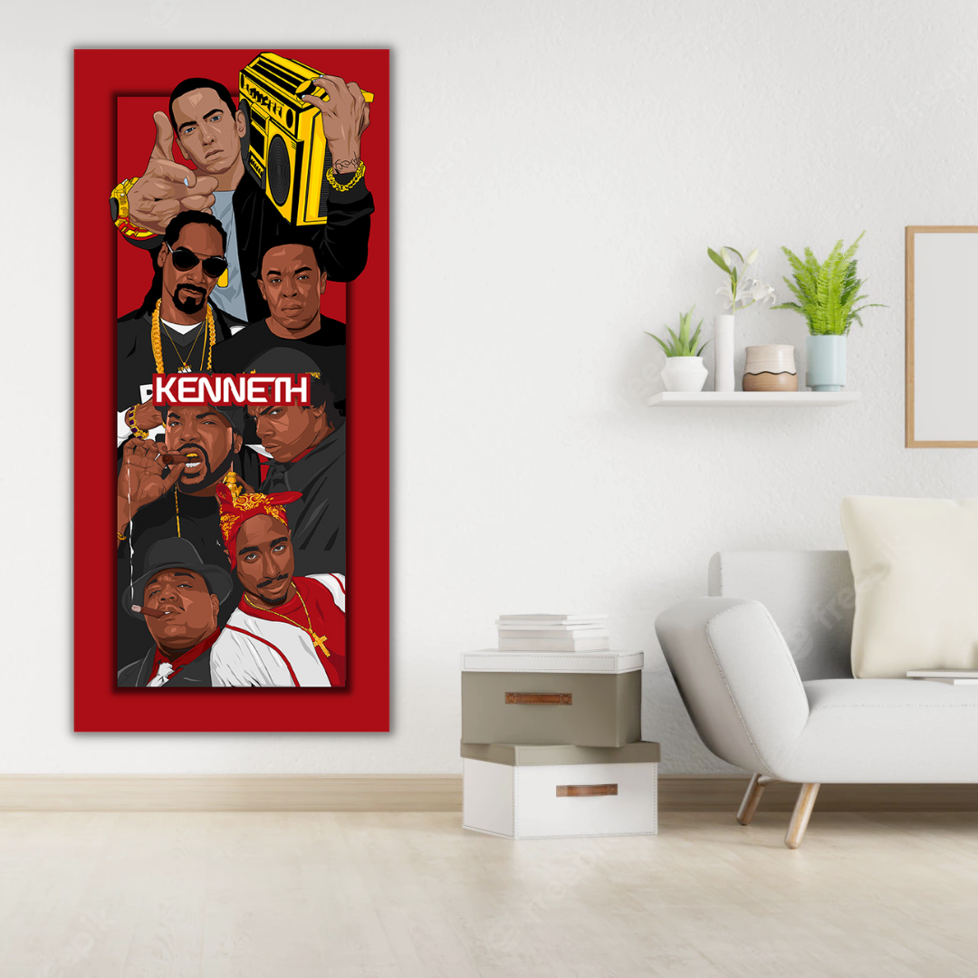 Hip Hop Old School 2Pac Biggie Smalls Canvas Wall Art-ChandeliersDecor