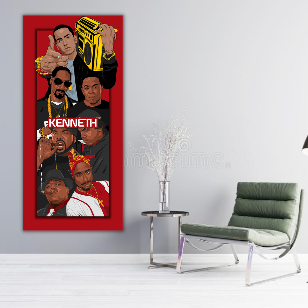 Hip Hop Old School 2Pac Biggie Smalls Canvas Wall Art-ChandeliersDecor