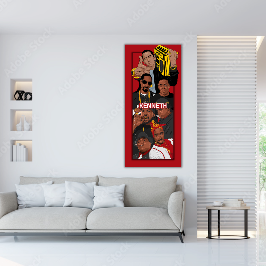 Hip Hop Old School 2Pac Biggie Smalls Canvas Wall Art-ChandeliersDecor