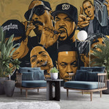 Hiphop Legends Tupac, Snoop Dog, Biggie Smalls Wallpaper Mural-ChandeliersDecor.com