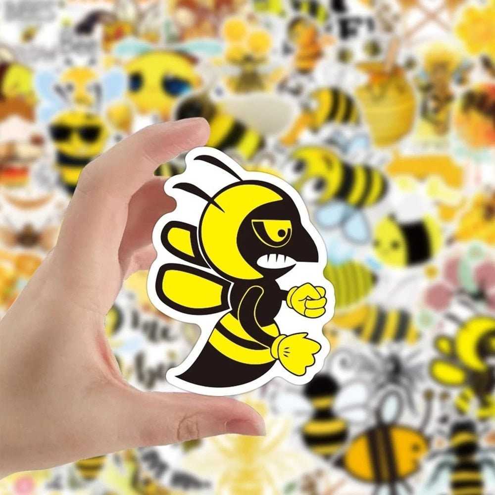 Pack d'autocollants abeille à miel : motifs décoratifs vibrants