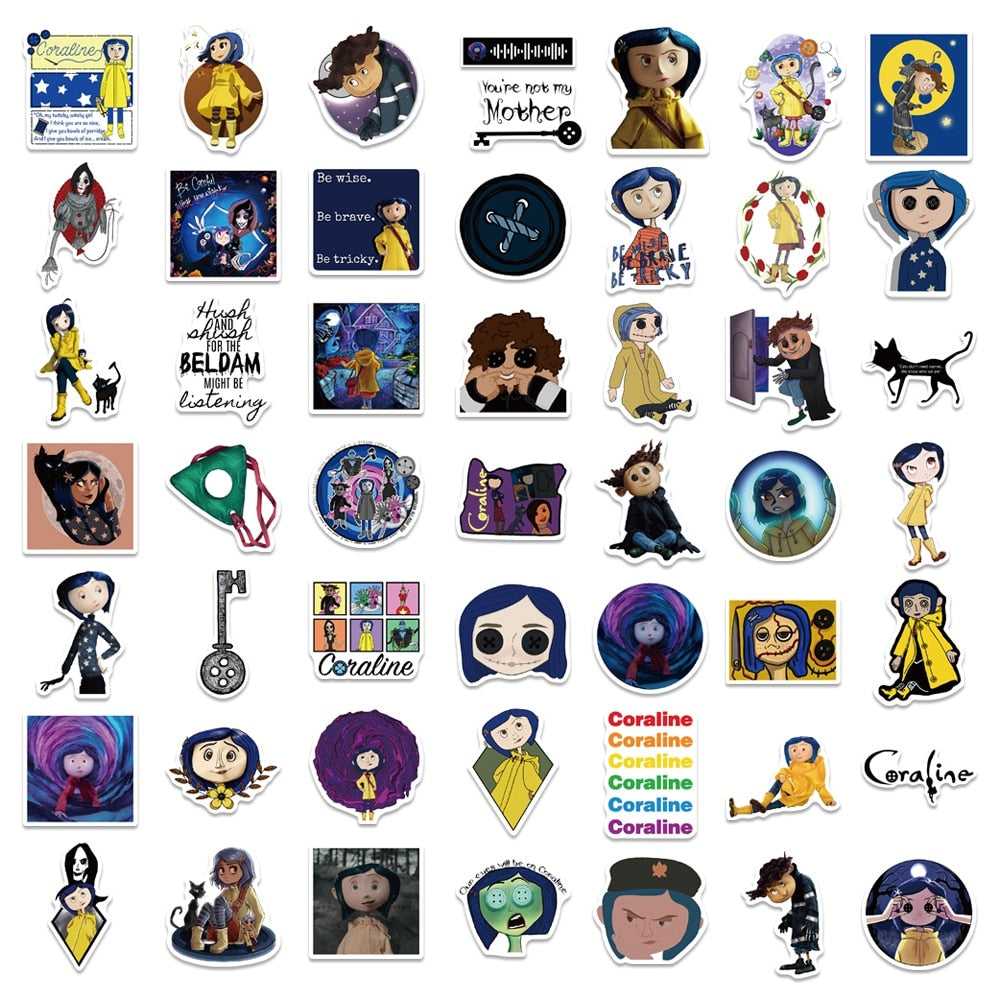 Horror Movie Coraline and the Secret Door Stickers Pack-ChandeliersDecor