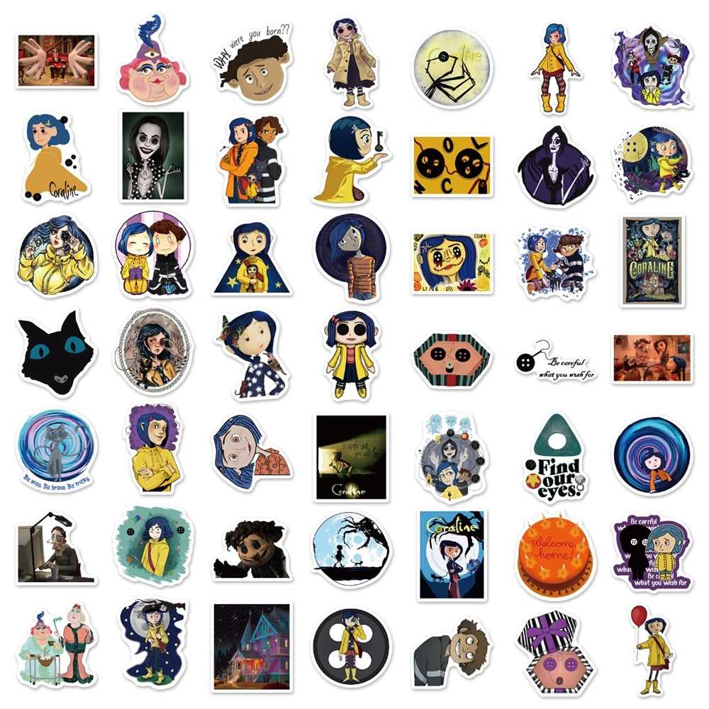 Horror Movie Coraline and the Secret Door Stickers Pack-ChandeliersDecor