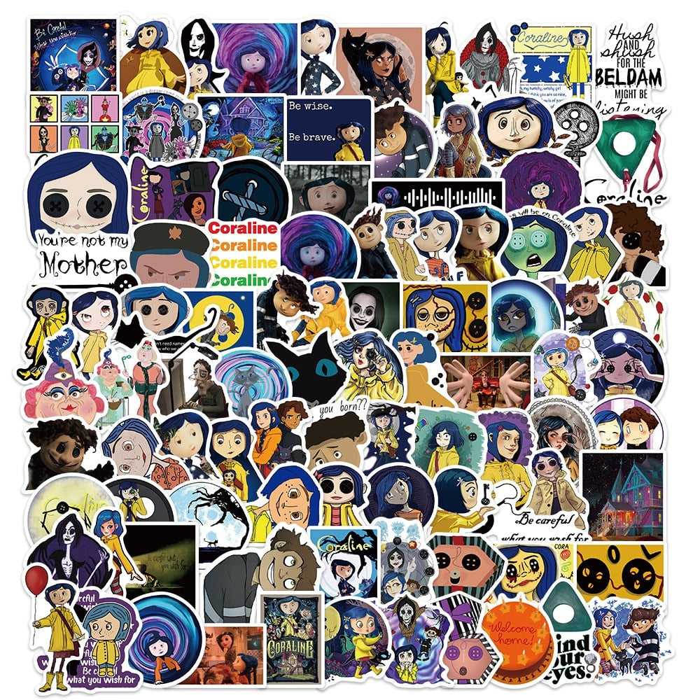 Horror Movie Coraline and the Secret Door Stickers Pack-ChandeliersDecor