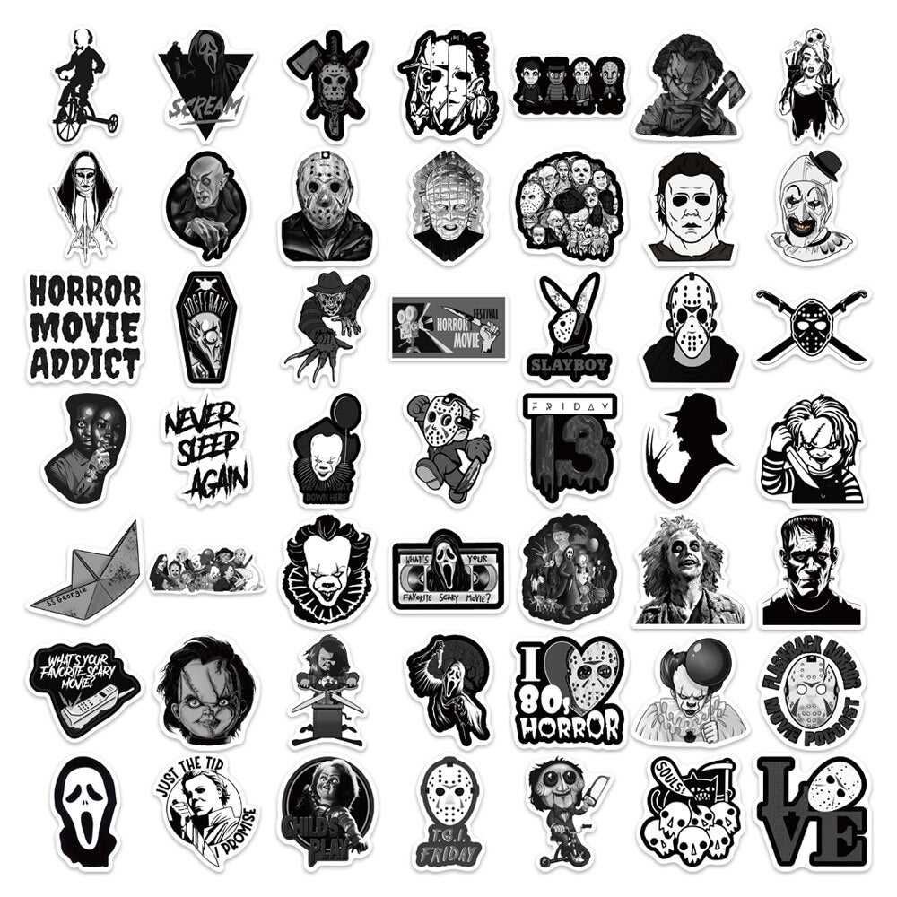 Horror Movie Sticker Pack – Spooky Decals for Thrill Lovers-ChandeliersDecor