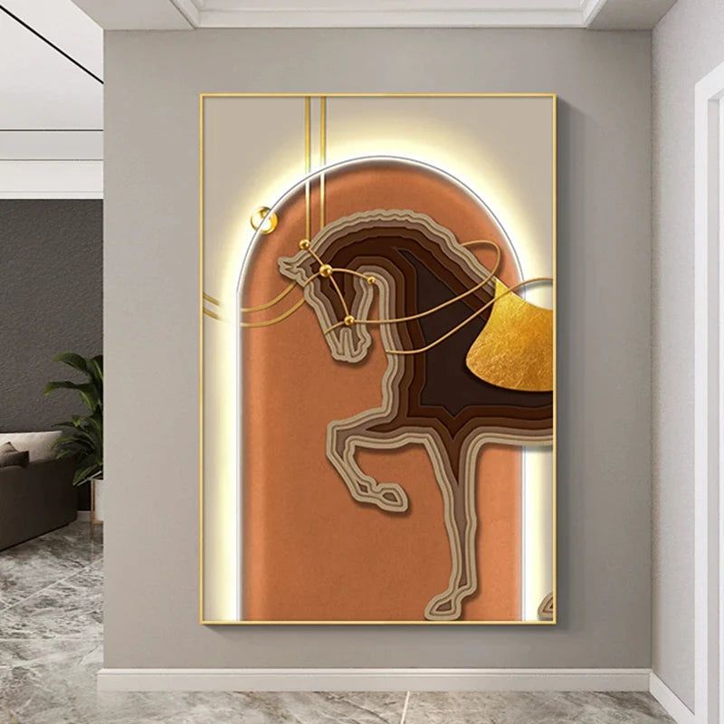 Horse LED Wall Hanging Lamp - Designer Wall Decor-ChandeliersDecor