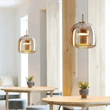 Illuminate Your Space with the Glass LED Pendant Light-ChandeliersDecor