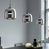 Illuminate Your Space with the Glass LED Pendant Light-ChandeliersDecor