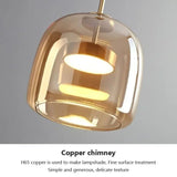 Illuminate Your Space with the Glass LED Pendant Light-ChandeliersDecor