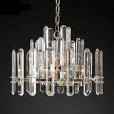 Illuminate Your Space with the K9 Crystal Brass Metal Chrome Black Chandelier-ChandeliersDecor