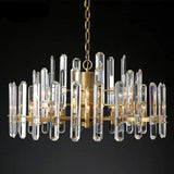 Illuminate Your Space with the K9 Crystal Brass Metal Chrome Black Chandelier-ChandeliersDecor