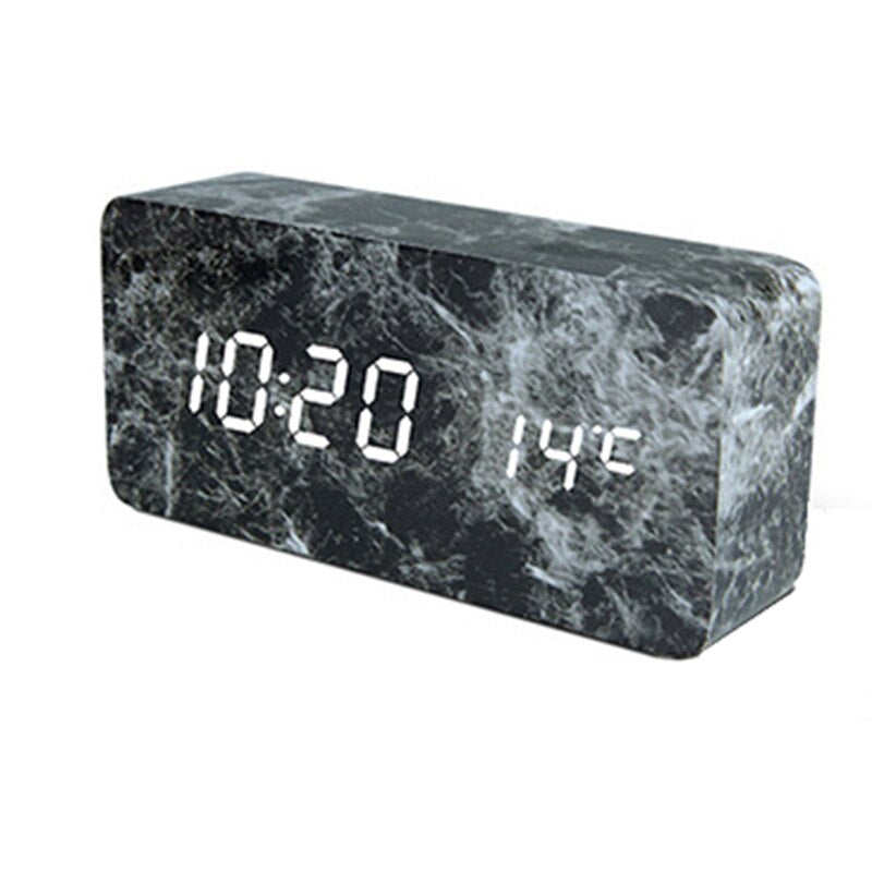 Imitation Pattern Electronic - Marble Alarm Clock