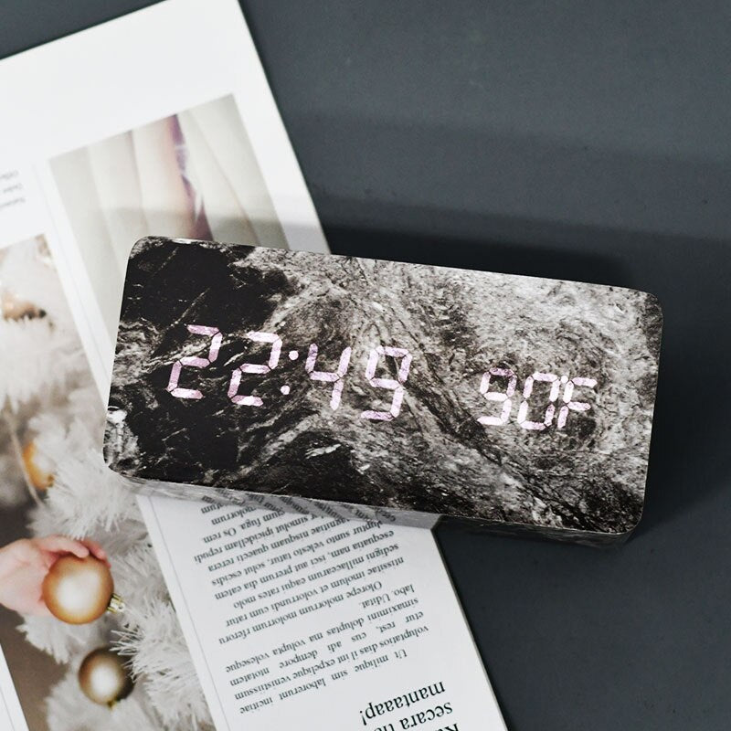 Imitation Pattern Electronic - Marble Alarm Clock