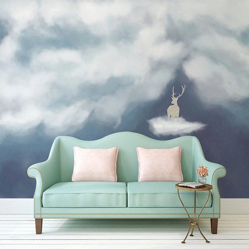 In the Clouds Wallpaper - Dreamy & Tranquil Wall Decoration-ChandeliersDecor