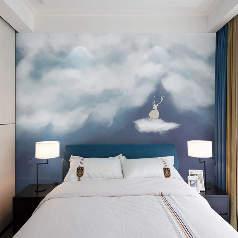 In the Clouds Wallpaper - Dreamy & Tranquil Wall Decoration-ChandeliersDecor